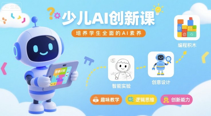 少儿AI创新课，培养学生全面的AI素养-贝贝云网创