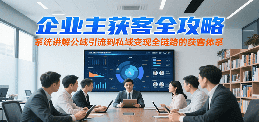 企业主获客全攻略，系统讲解公域引流到私域变现全链路的获客体系-贝贝云网创