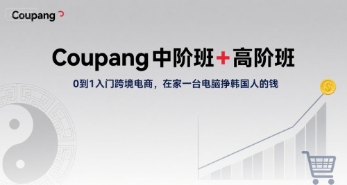 Coupang中阶班+高阶班，0到1入门跨境电商，在家一台电脑挣韩国人的钱-贝贝云网创