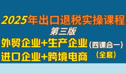 崔sir·出口退税实操-外贸企业+生产企业+跨境电商+进口企业(四课合一)-贝贝云网创