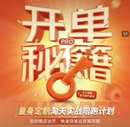淘宝开单秘籍PRO，量身定制淘天实战陪跑计划，告别做店迷茫、快速突破运营瓶颈期(更新6月)-贝贝云网创