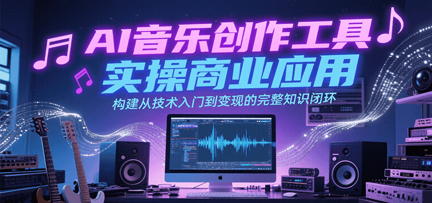 AI音乐创作工具实操商业应用，构建从技术入门到变现的完整知识闭环-贝贝云网创