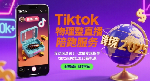 Tiktok物理整蛊直播陪跑服务-tiktok跨境2025-贝贝云网创
