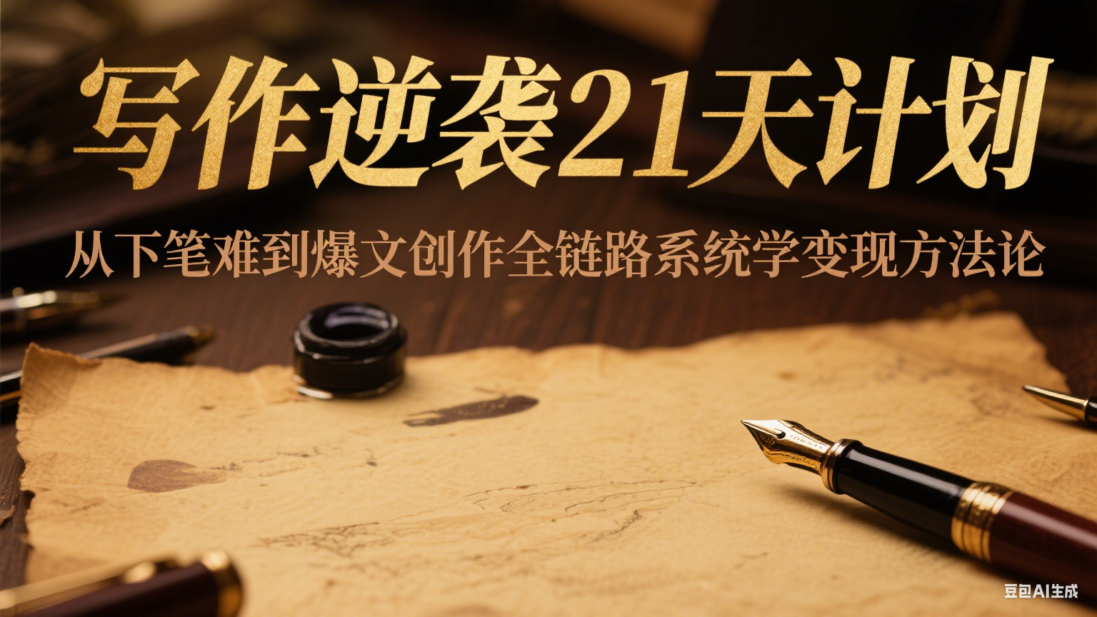 写作逆袭21天计划：从下笔难到爆文创作全链路系统学变现方法论-贝贝云网创