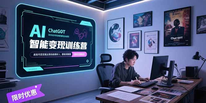 AI智能变现训练营，ChatGPT写作变现，电影解说制作，图文带货方法论-贝贝云网创