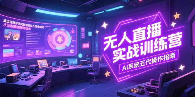 无人直播实操训练营，从设备搭建到话术，AI系统五代操作指南(7月更新-贝贝云网创