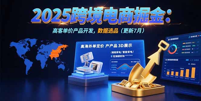 2025跨境电商掘金：蓝海市场定位，高客单价产品开发，数据选品(更新7月-贝贝云网创