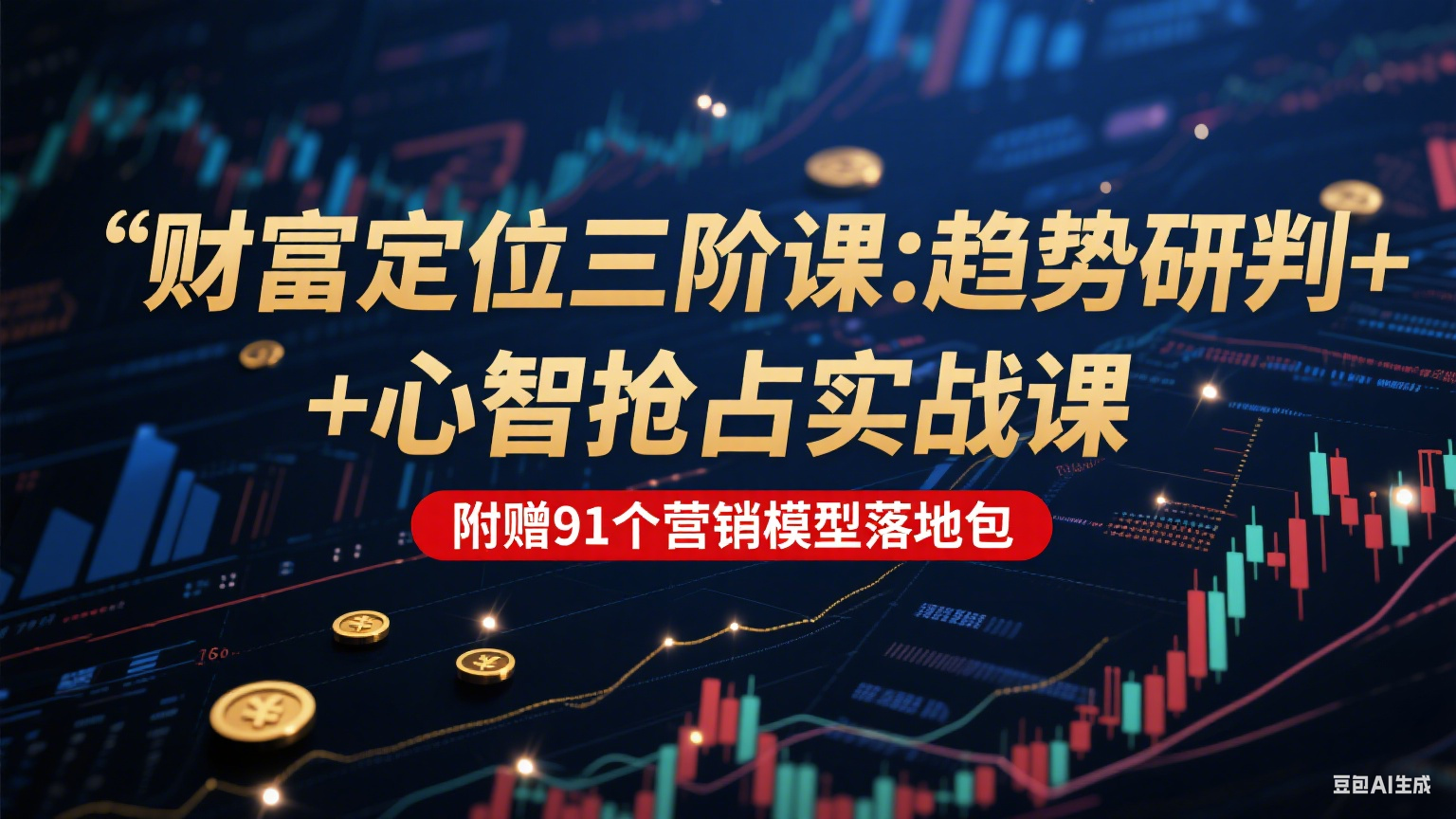 财富定位三阶：趋势研判 + 心智抢占实战课，附赠91个营销模型落地包-贝贝云网创