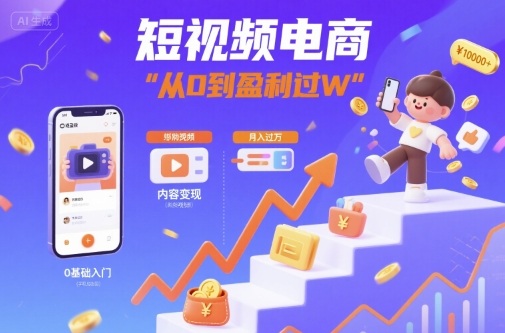 短视频电商：短视频变现从0到盈利过W-贝贝云网创