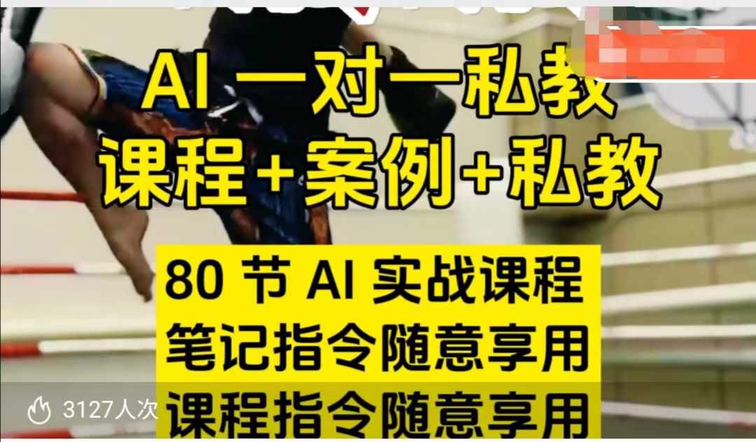 AI指令实战课，课程+案例，80节AI实战课程，笔记指令随意享用，课程指令随意享用(更新7月)-贝贝云网创