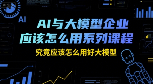 AI与大模型企业应该怎么用系列课程，究竟应该怎么用好大模型-贝贝云网创