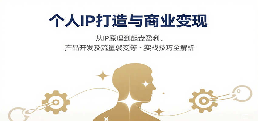 个人IP打造与商业变现，从IP原理到起盘盈利、产品开发及流量裂变等实战技巧全解析-贝贝云网创