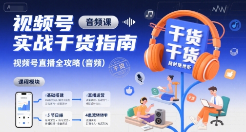 视频号实战干货指南，视频号直播全攻略(音频)-贝贝云网创
