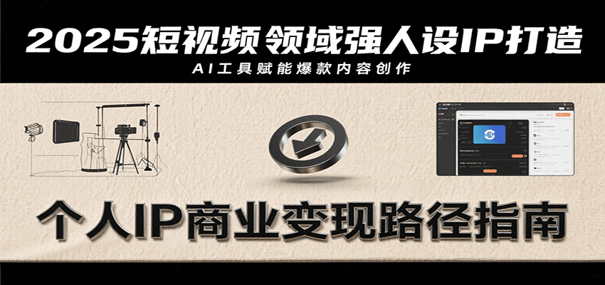 2025短视频领域强人设IP打造，结合爆款案例与AI工具应用，从个人出镜到商业成交转化-贝贝云网创