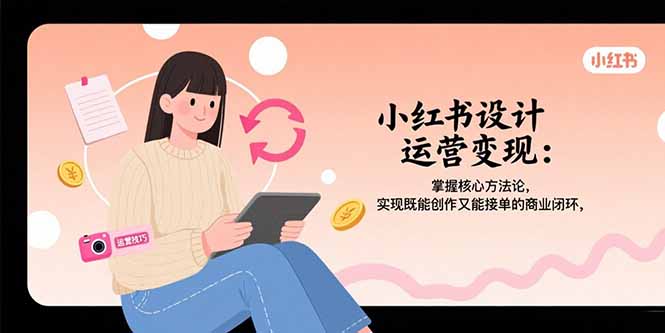 小红书设计运营变现：掌握核心方法论，实现既能创作又能接单的商业闭环-贝贝云网创