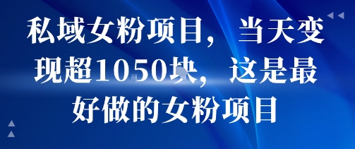 私域女粉项目，当天变现超1k，这是最好做的女粉项目，可放大操作-贝贝云网创
