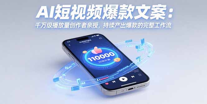 AI短视频爆款文案：千万级播放量创作者亲授，持续产出爆款的完整工作流-贝贝云网创